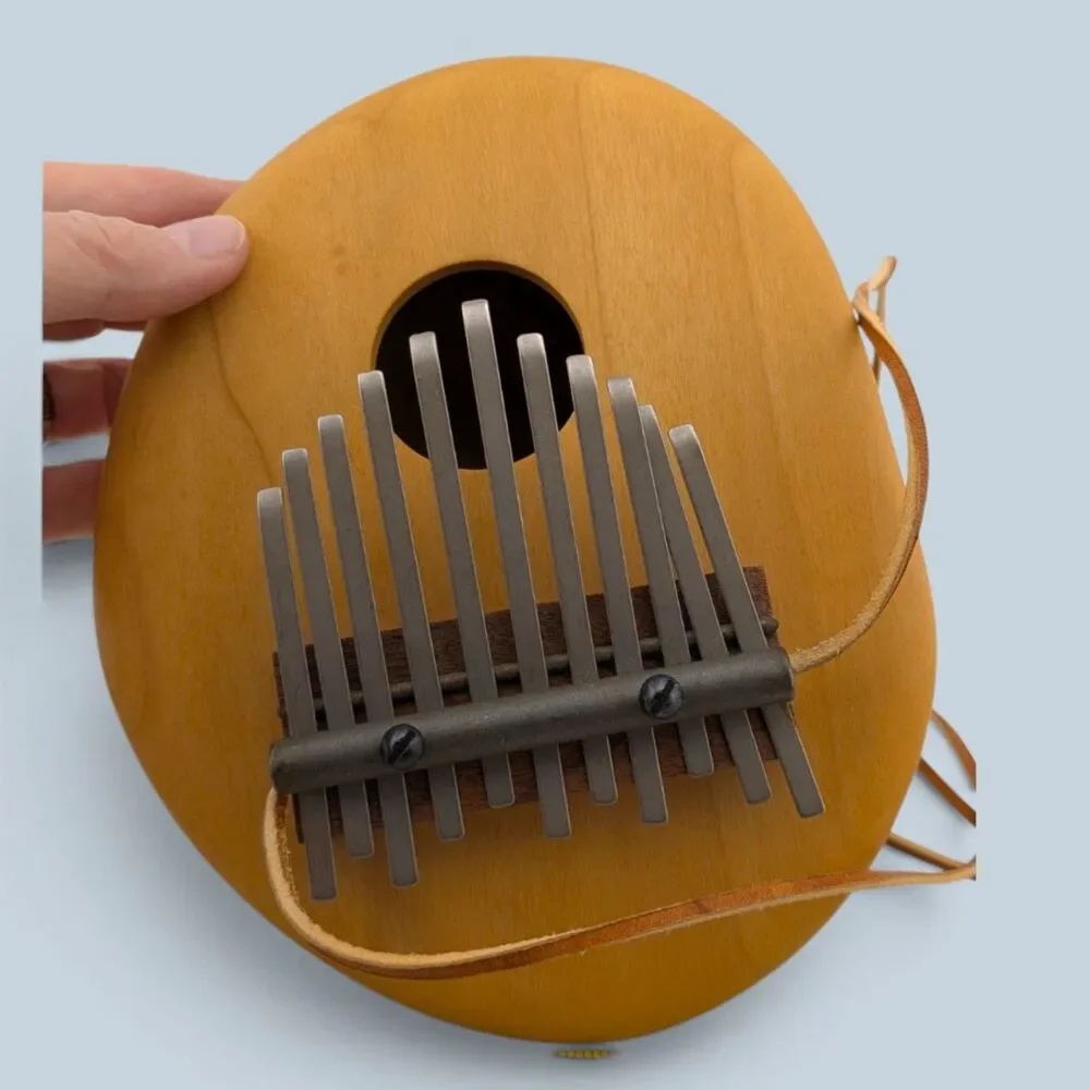 Vintage 11 Key Kalimba Thumb Piano Wood Gourd Style Resonator Folk Instrument